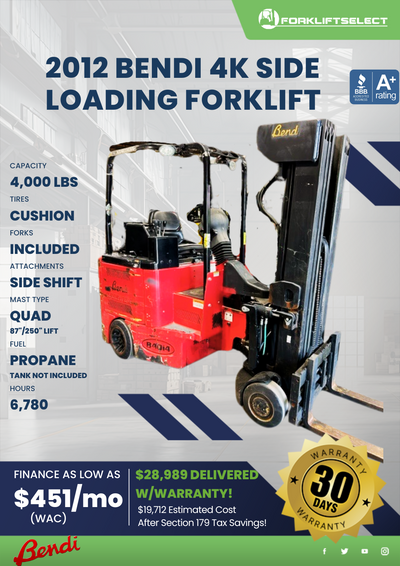 2012 BENDI 4K SIDE LOADING FORKLIFT