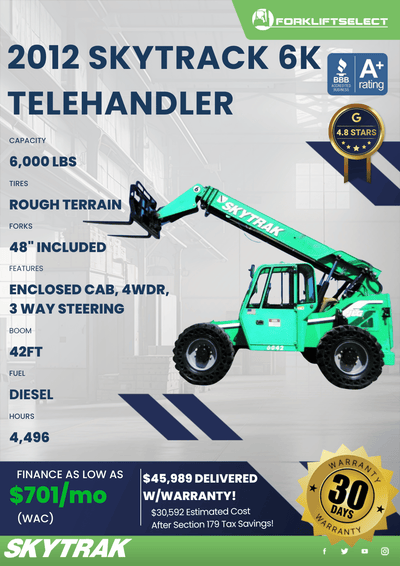 2012 SKYTRACK 6K TELEHANDLER