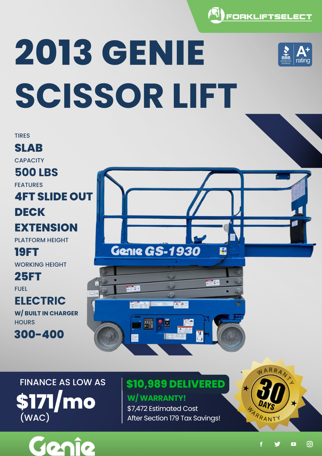 2013 GENIE SCISSOR LIFT