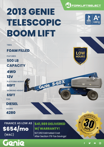 2013 GENIE TELESCOPIC BOOM LIFT