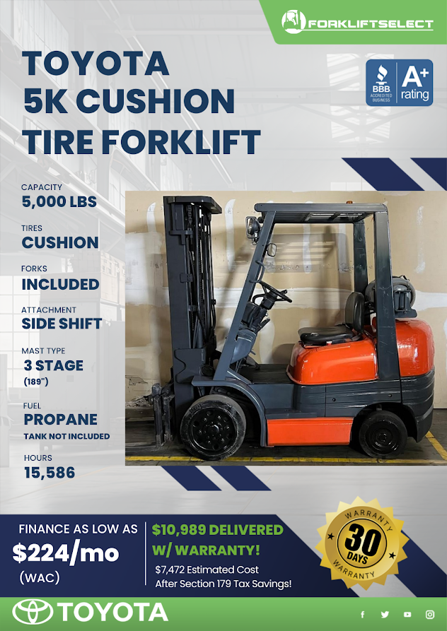 TOYOTA 5K CUSHION TIRE FORKLIFT