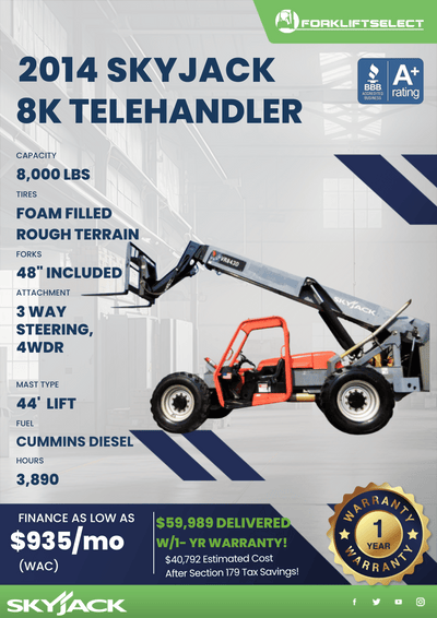 2014 SKYJACK 8K TELEHANDLER