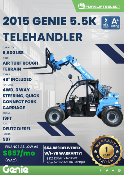 2015 GENIE 5.5K TELEHANDLER