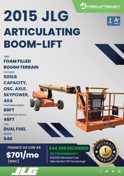2015 JLG ARTICULATING BOOM LIFT