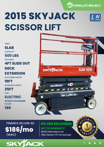 2015 SKYJACK SCISSOR LIFT