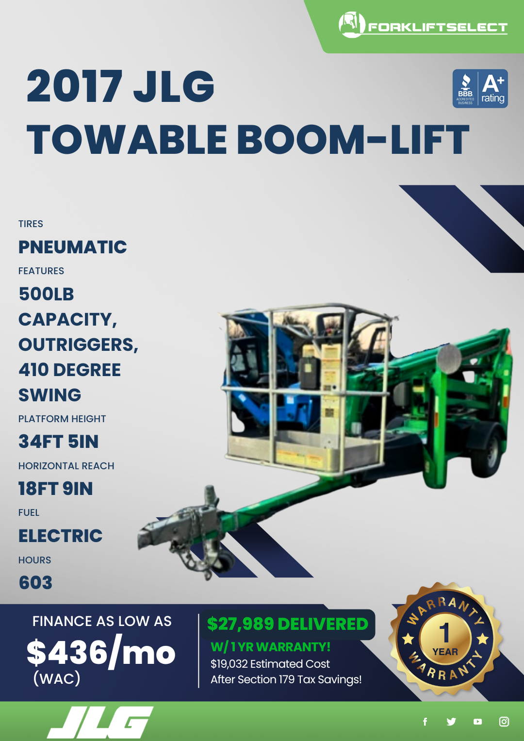 2017 JLG TOWABLE BOOM LIFT