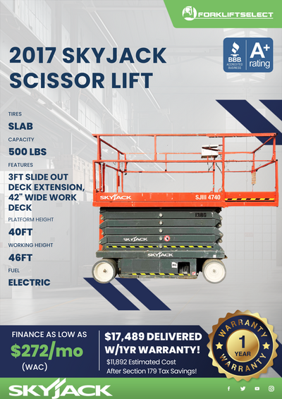 2017 SKYJACK SCISSOR LIFT