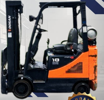 2018 DOOSAN 3.5K CUSHION TIRE FORKLIFT