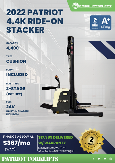 2022 PATRIOT 4.4K RIDE ON STACKER