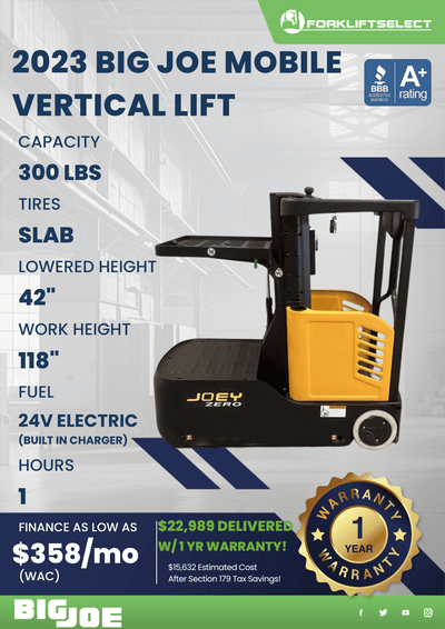 2023 BIG JOE MOBILE VERTICAL LIFT