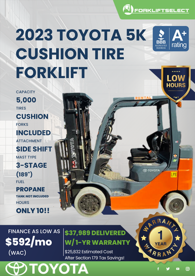 2023 TOYOTA 5K CUSHION TIRE FORKLIFT