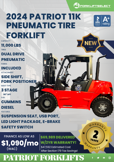 2024 PATRIOT 11K PNEUMATIC TIRE FORKLIFT