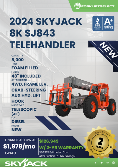 2024 SKYJACK 8K SJ843 TELEHANDLER