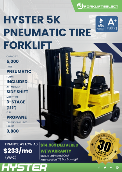 HYSTER 5K PNEUMATIC TIRE FORKLIFT