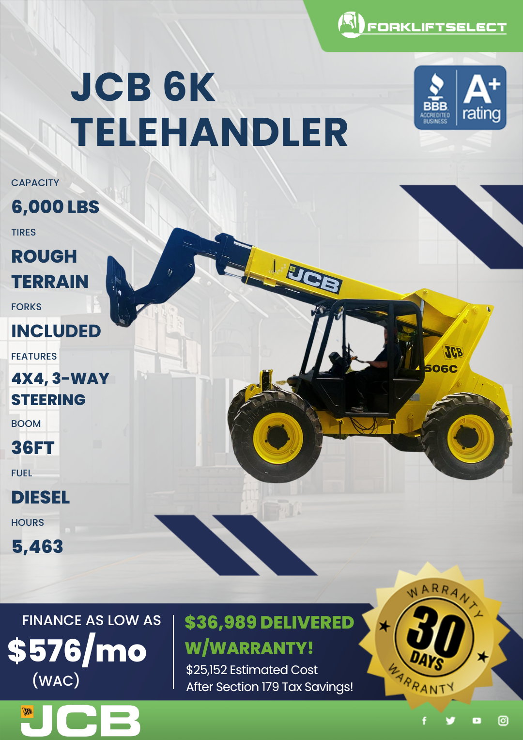 JCB 6K TELEHANDLER