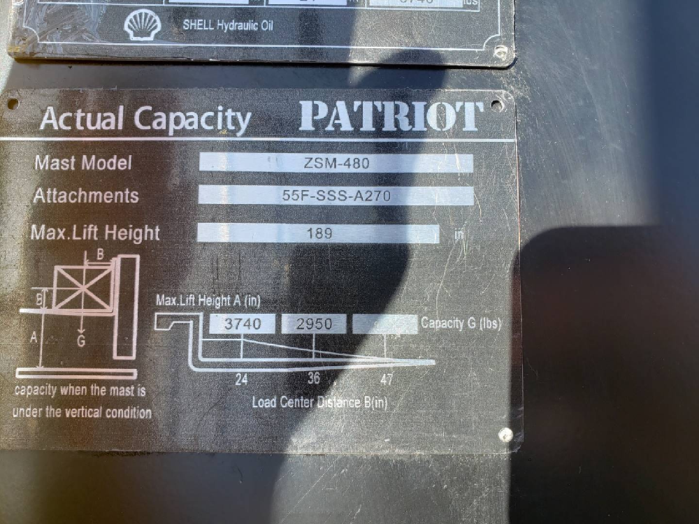 2023 PATRIOT 5K PNEUMATIC TIRE FORKLFIT