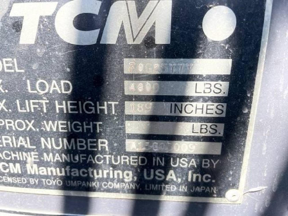 2000 TCM 5K CUSHION TIRE FORKLIFT