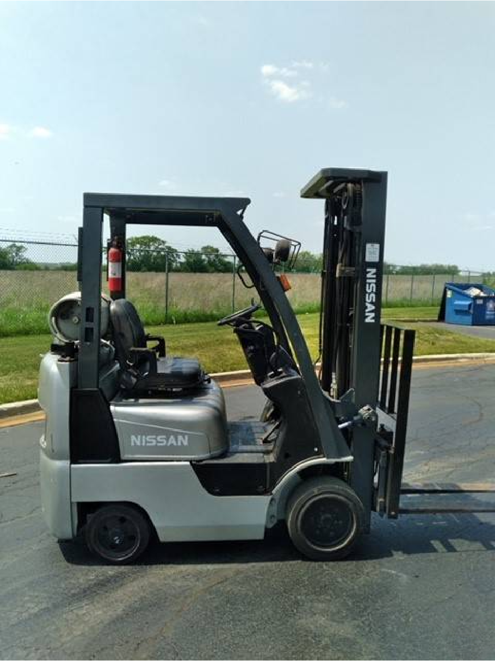 2008 NISSAN 3.5K CUSHION TIRE FORKLIFT