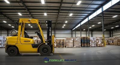 featured image of the blog titled "Forklift Solutions for Ports and Heavy Shipping Yards"