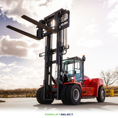 featured image of the blog titled "Selecting Forklifts for Rough Terrain and Outdoor Use"
