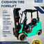 2017 MITSUBISHI 5K CUSHION TIRE FORKLIFT