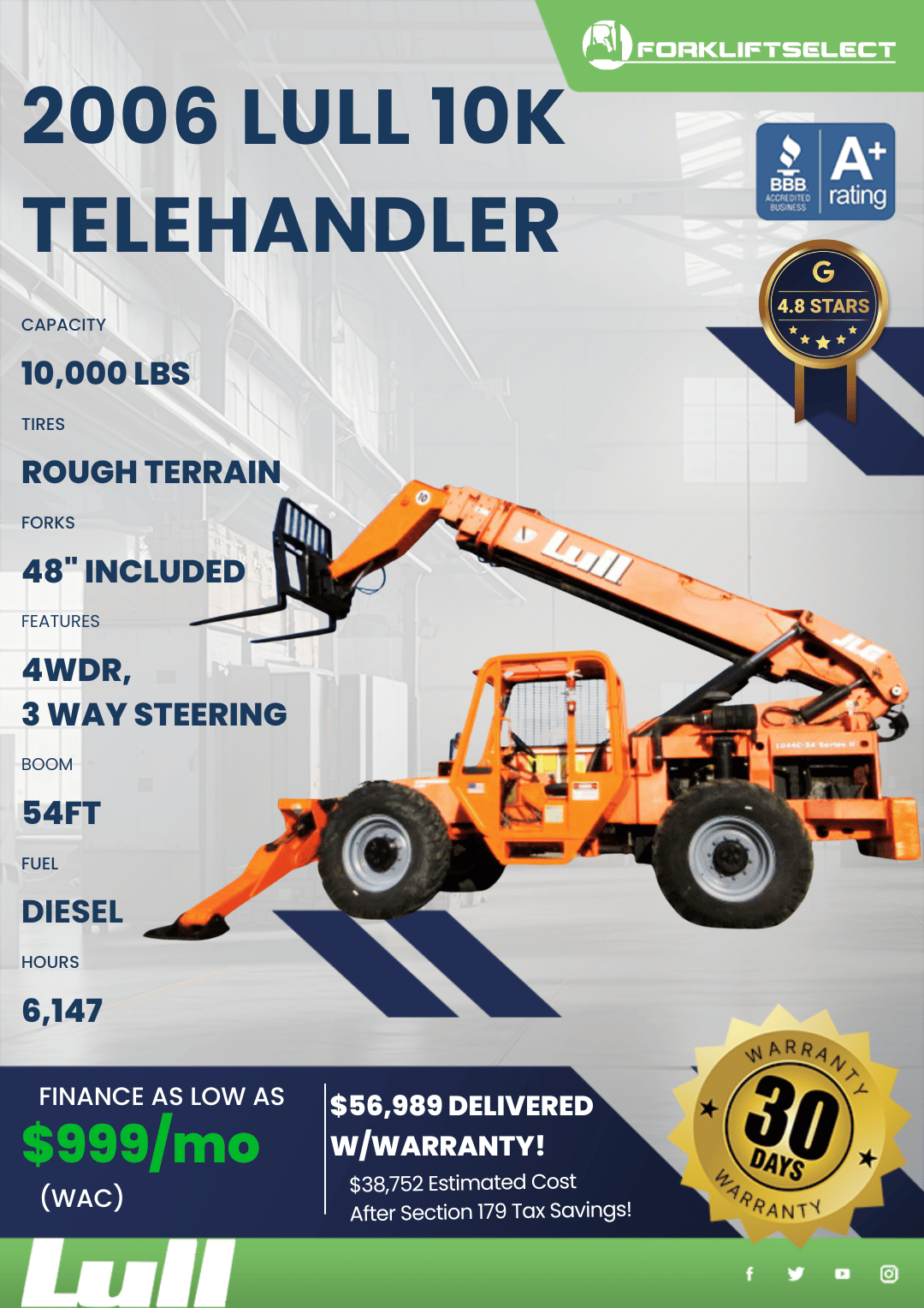 2006 LULL 10K TELEHANDLER