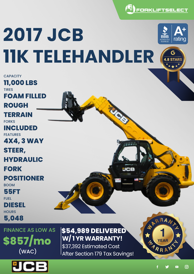 2017 JCB 11K TELEHANDLER