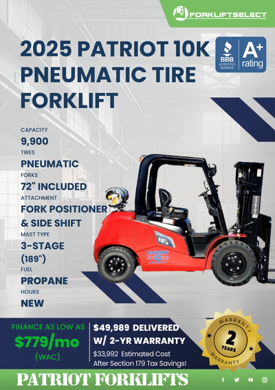 2025 PATRIOT 10K PNEUMATIC TIRE FORKLIFT