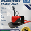 LINDE 6K CUSHION TIRE WALKIE/RIDER PALLET JACK