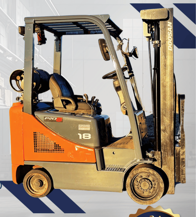 2018 DOOSAN 3.5K CUSHION TIRE FORKLIFT