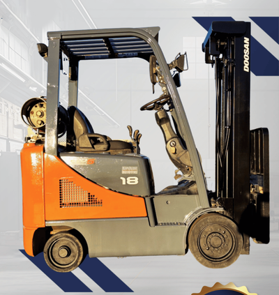 2018 DOOSAN 3.5K CUSHION TIRE FORKLIFT